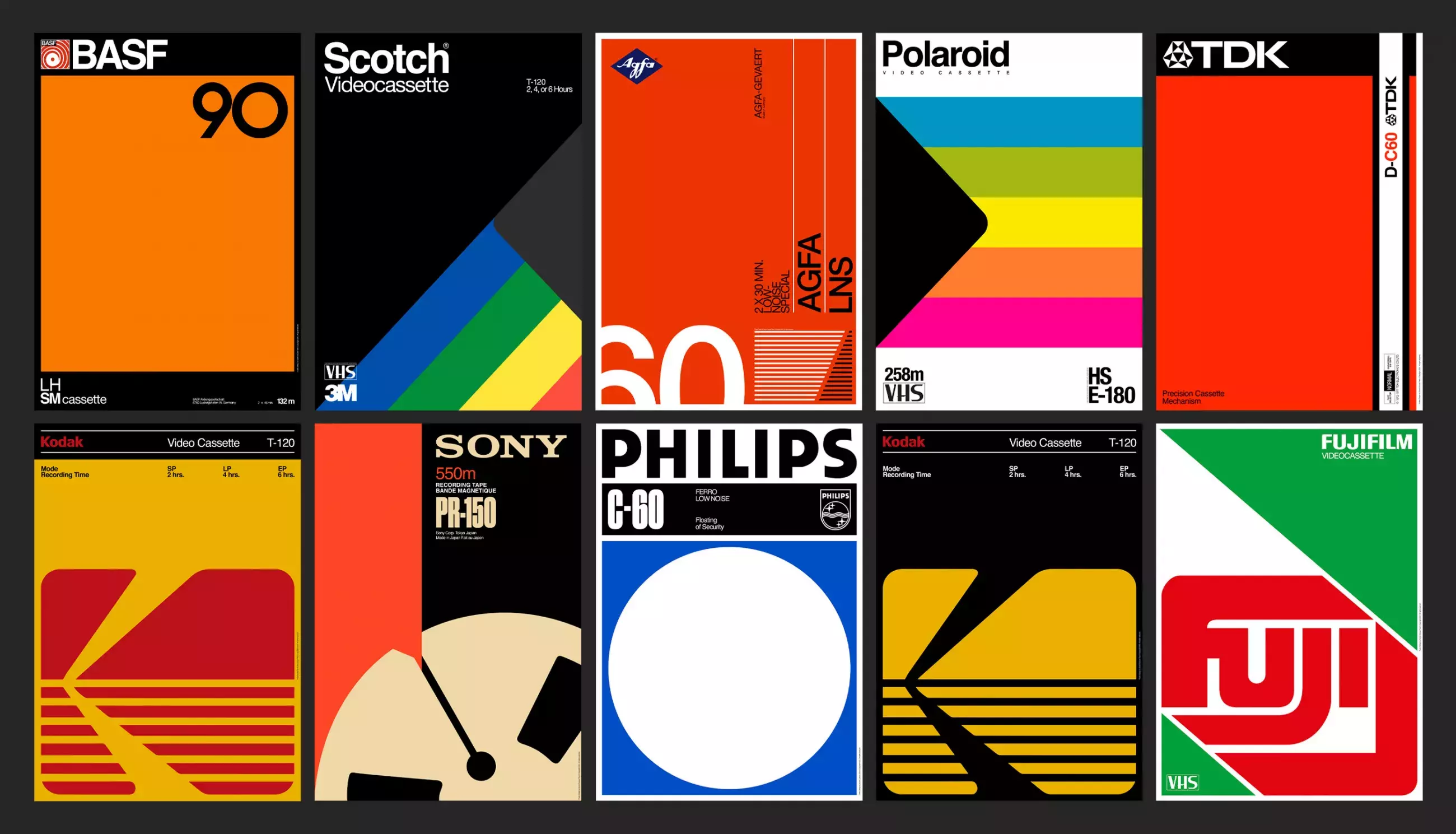 Poster Collection inspired by VHS packaging