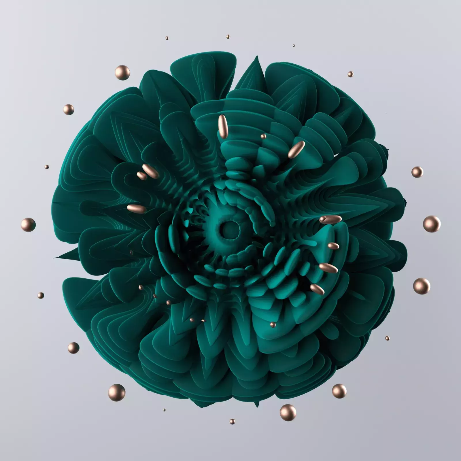 B L O O M — 3D procedural abstract flower compositions 