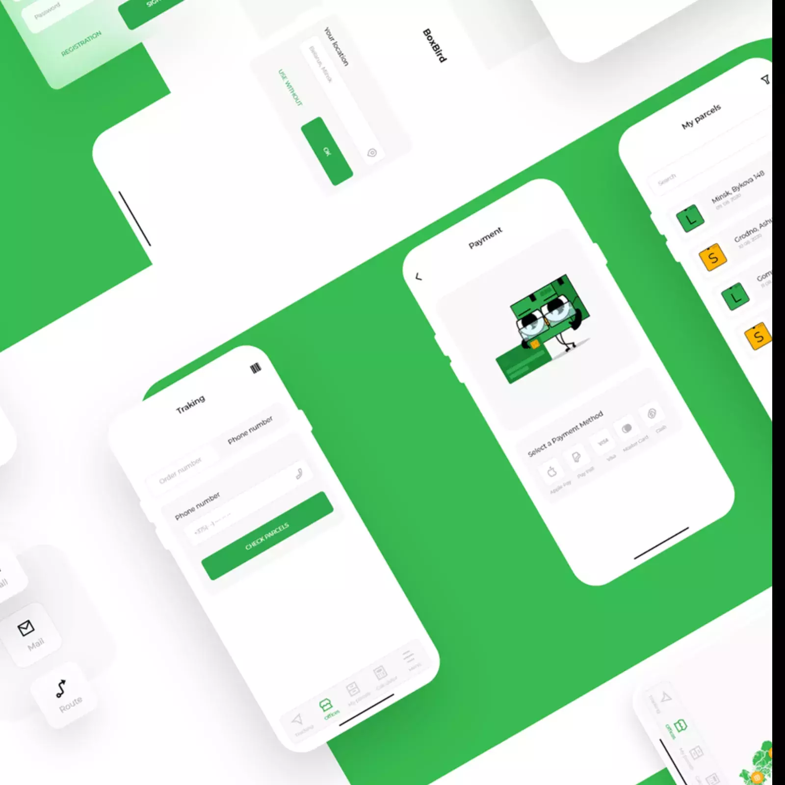 App design and UX for BoxBird