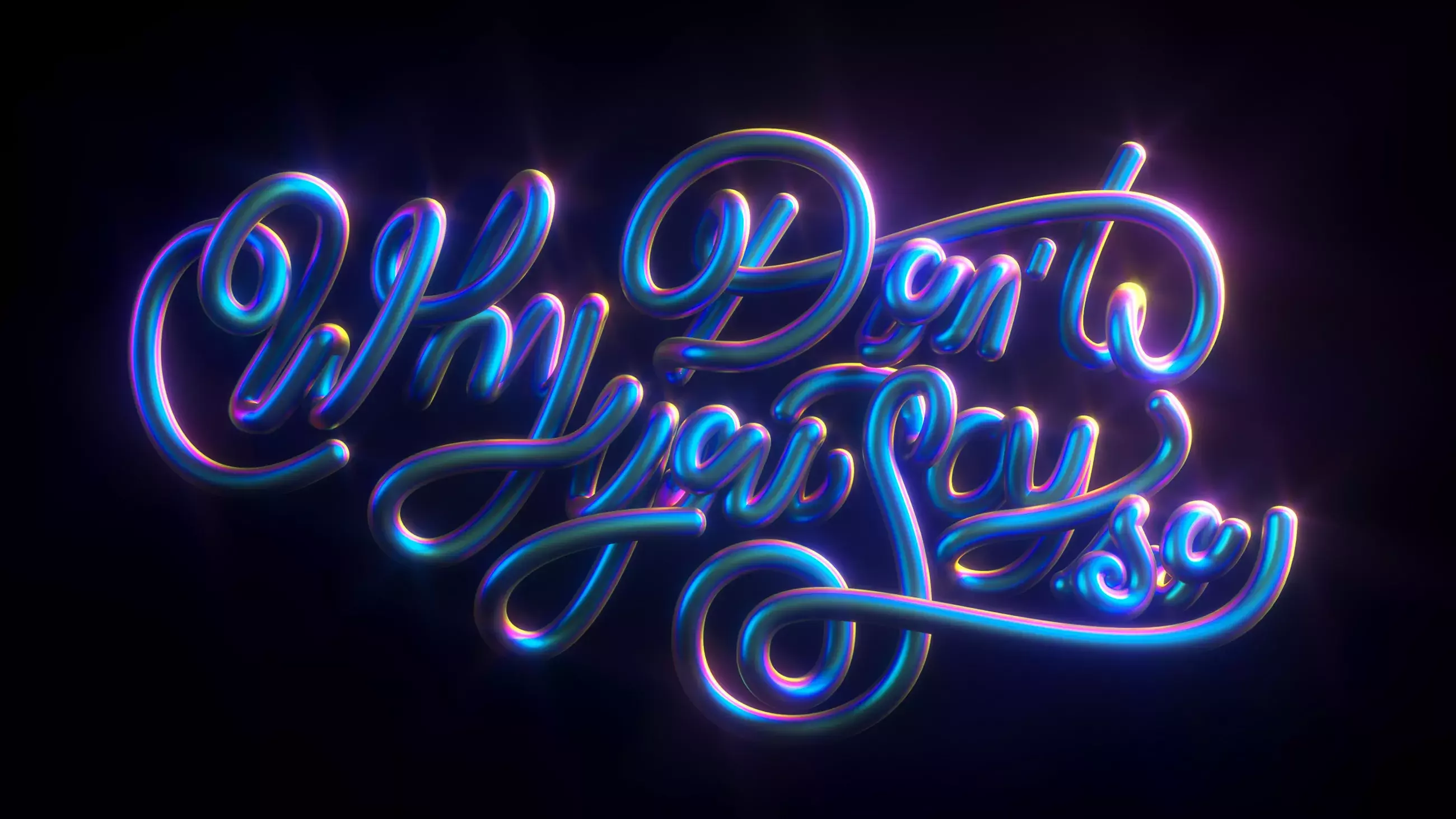 3D Typography - Canciones Fancy