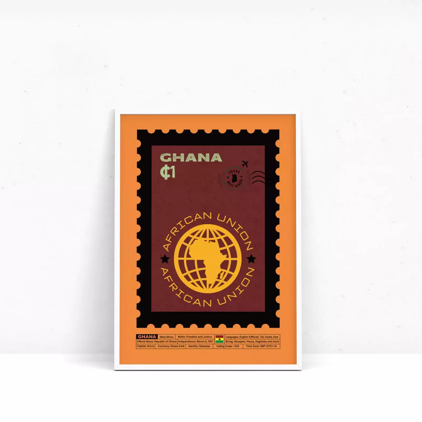 Ghana Postal Stamp Print Collection