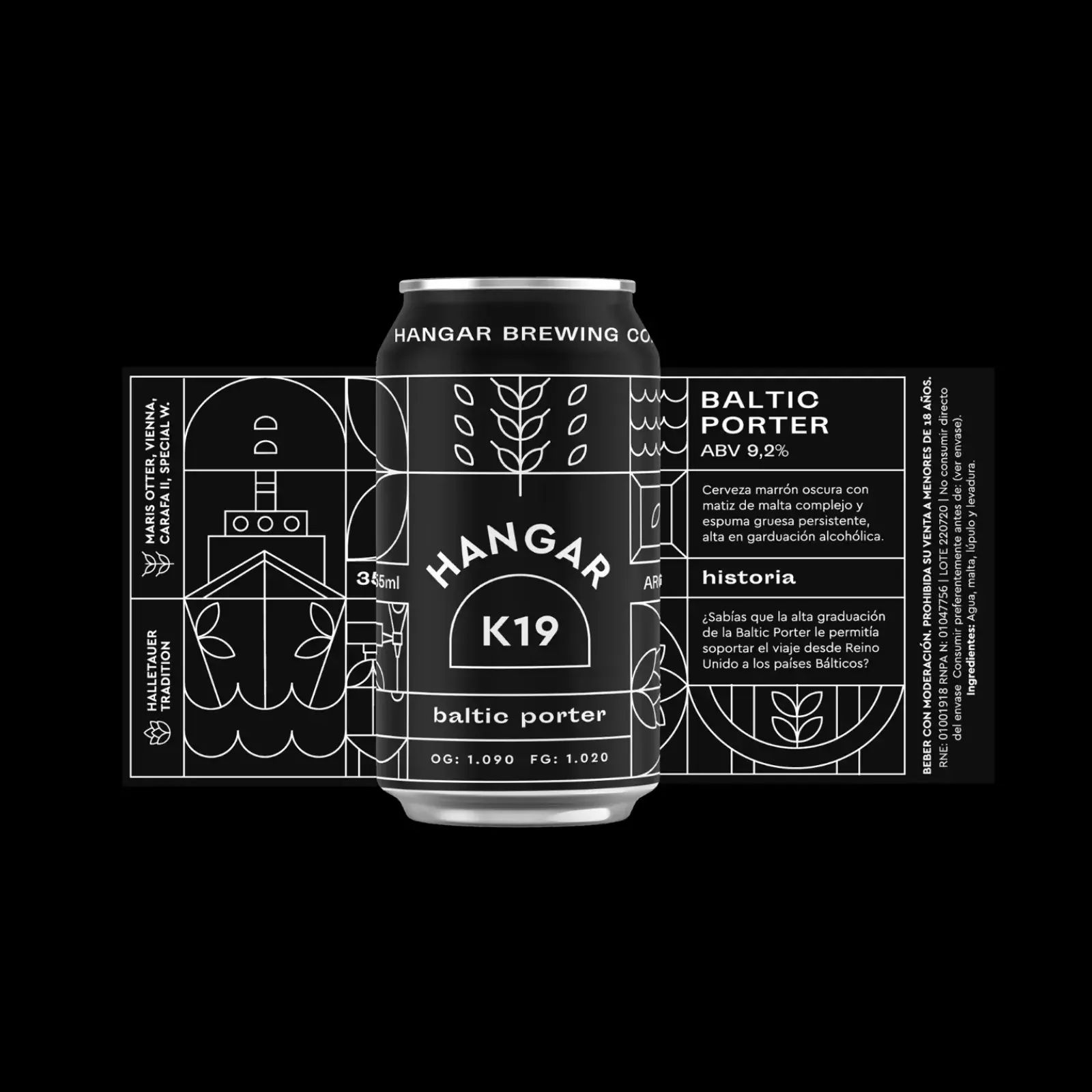 Hangar Brewing co. branding