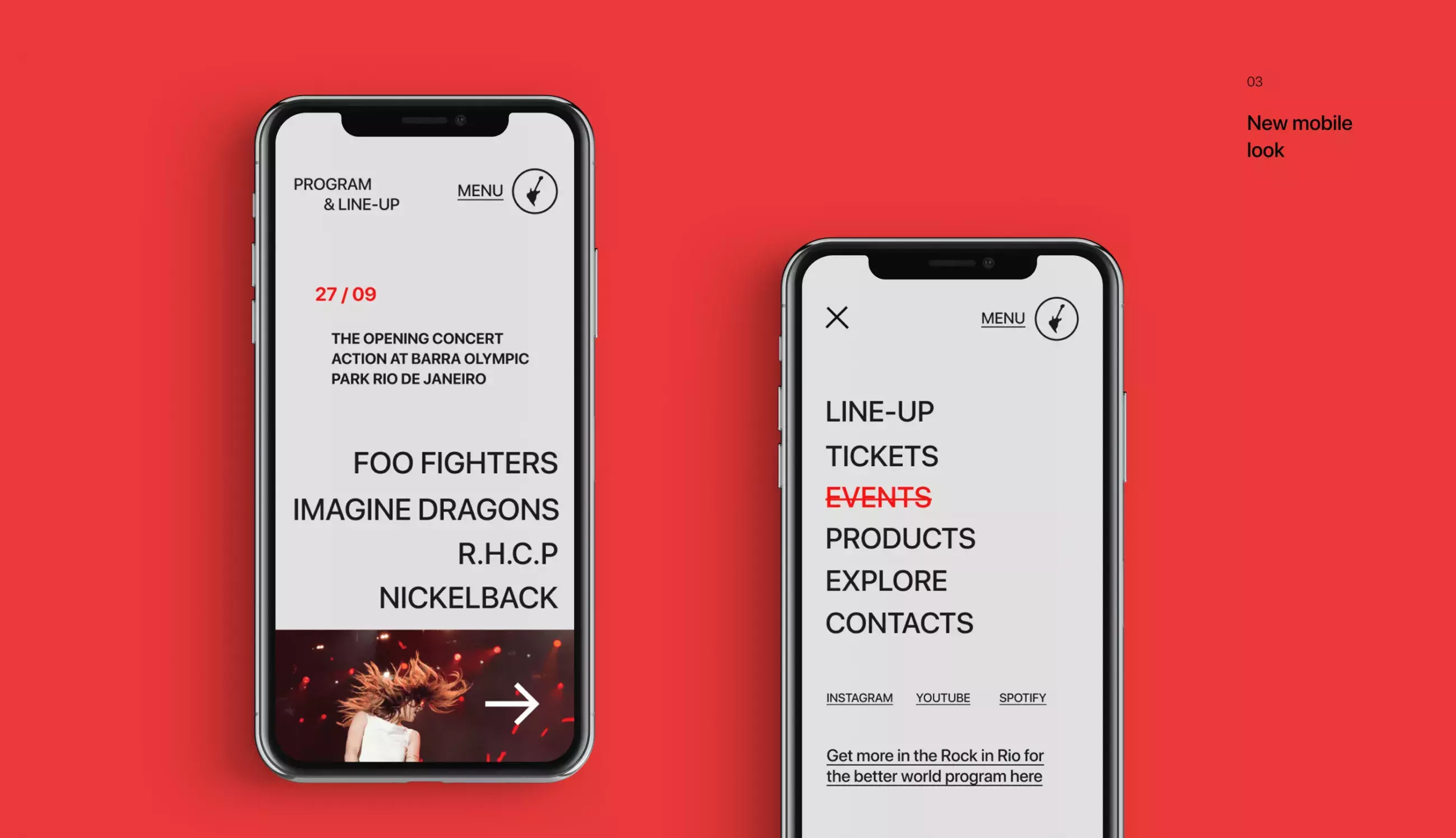 Concept Web Design for Rock in Rio