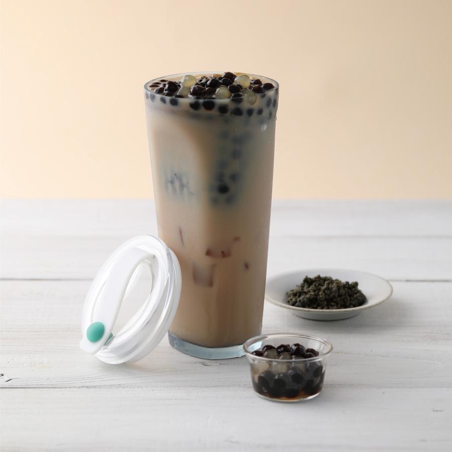 Reinventing the Bubble Tea Glass Cup, no straw needed.