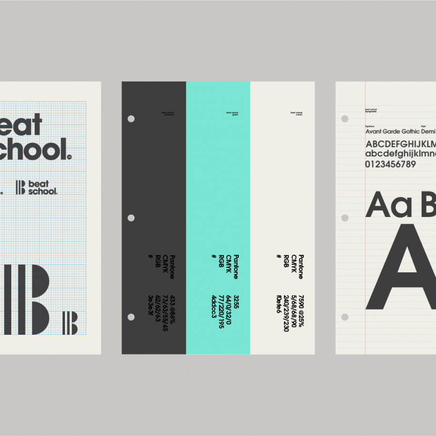 Modernist Brand Identity for Beat School