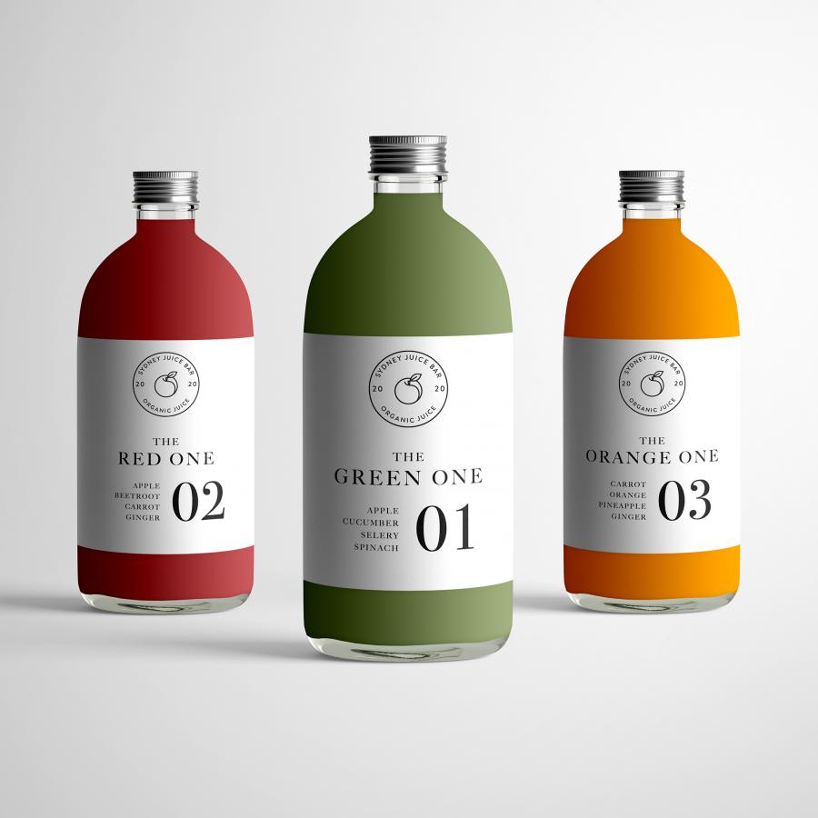 Minimalist & Timeless Branding + Packaging Design of Sydney Juice Bar