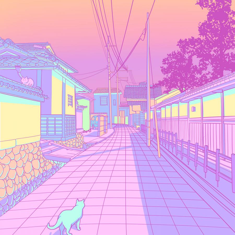 Pastel Japan, Cats and Alleyways Illustrations