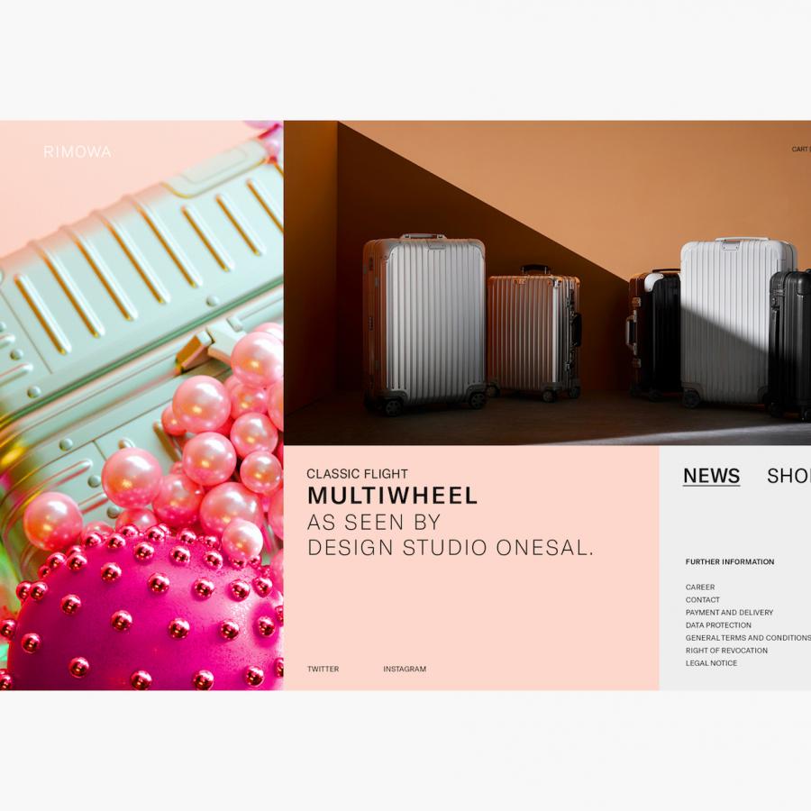 Elegant Web Design and App Design for Rimowa