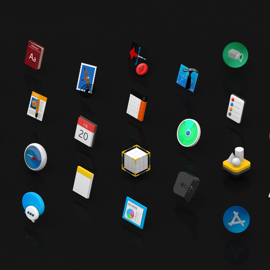 Apple 3D Icons for AR