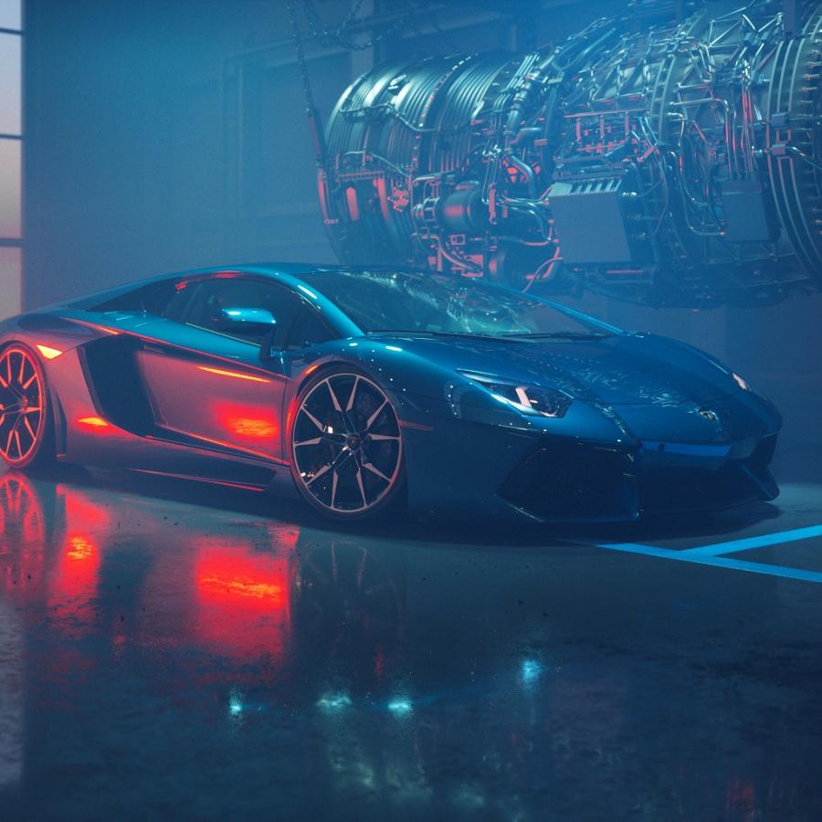 Lamborghini Aventador entirely made in CGI