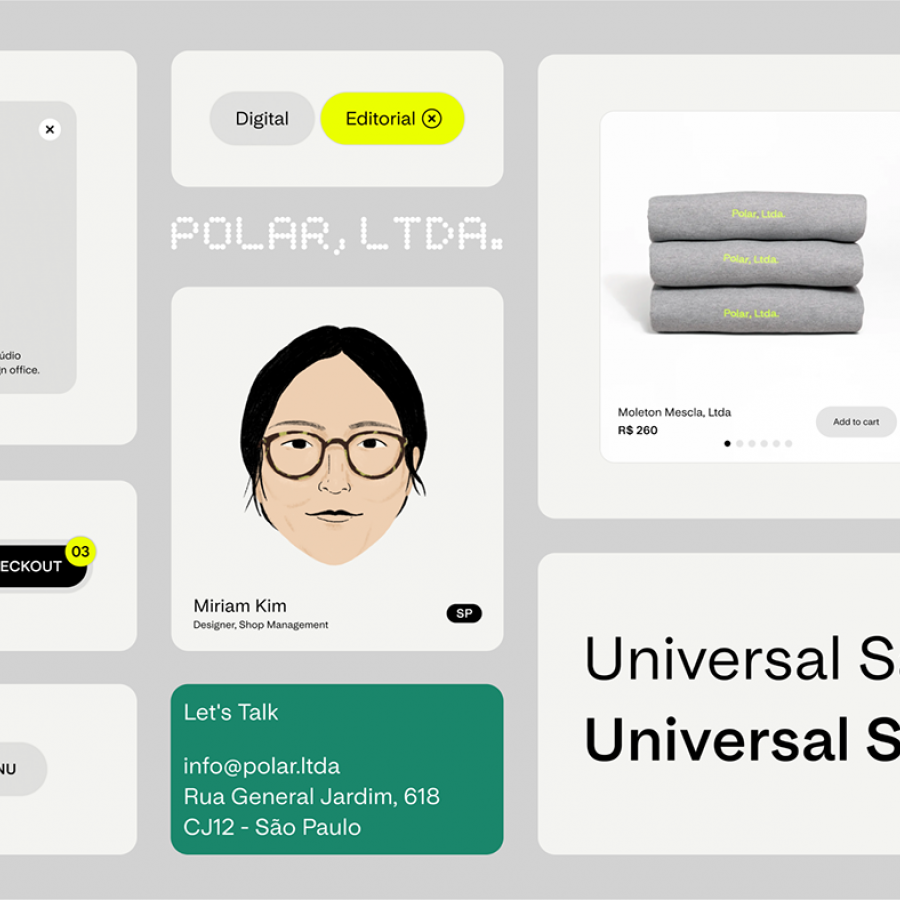 Polar, Ltda.’s portfolio design & visual identity 