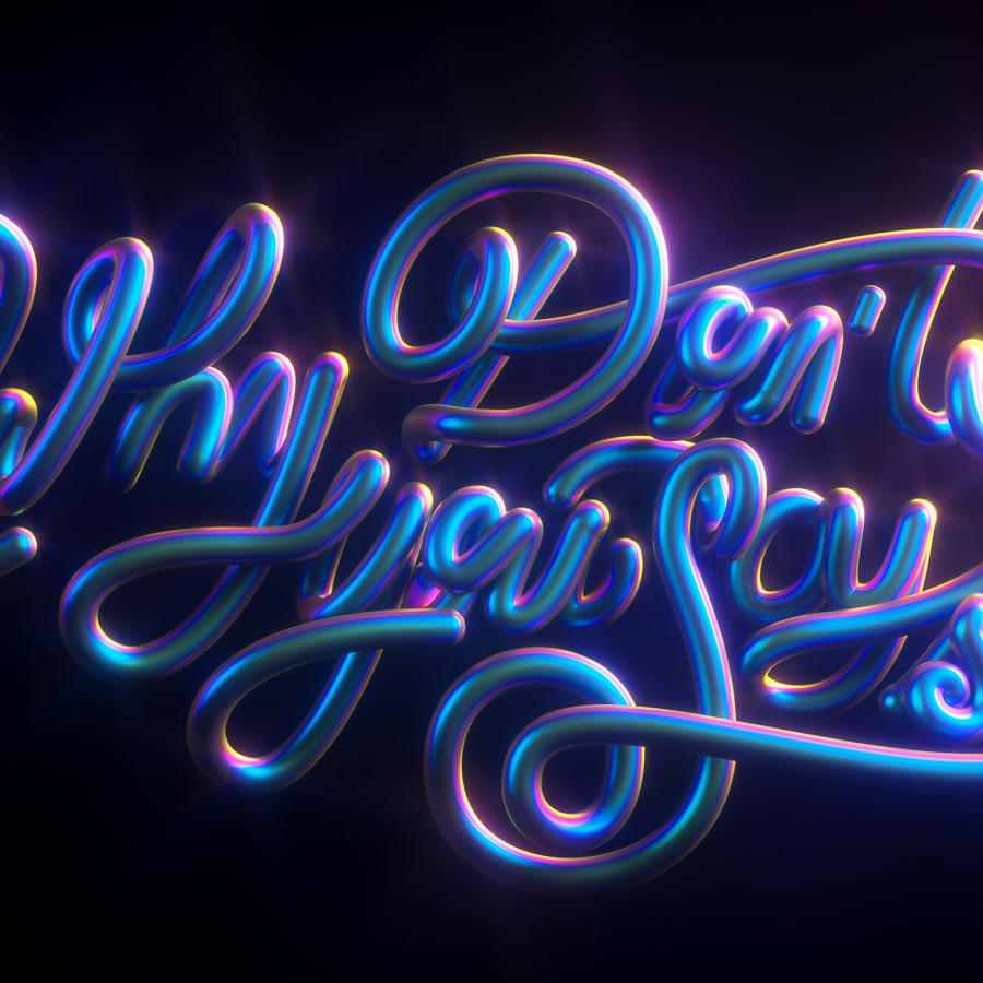 3D Typography - Canciones Fancy