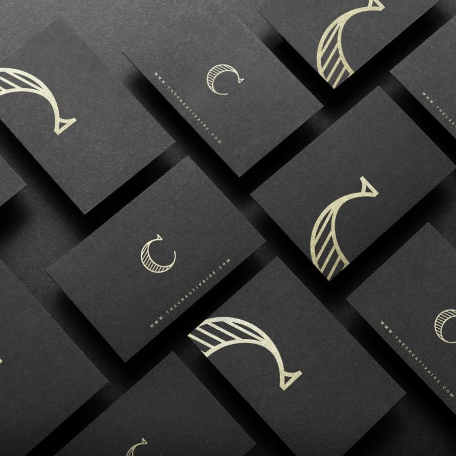 The Creativaire classy brand and visual identity