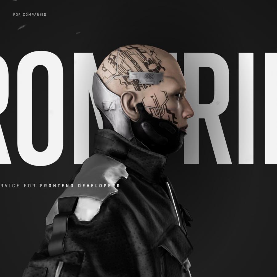 SciFi Interface and Cyberpunk inspired new Frontribe site