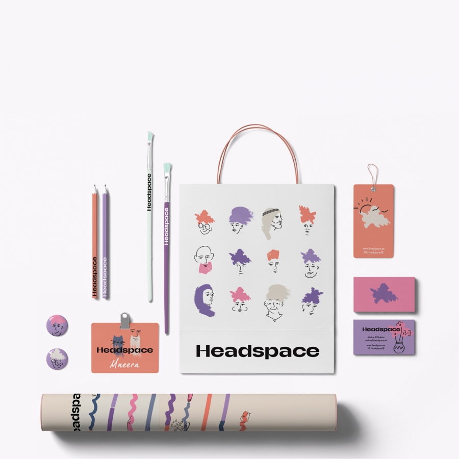 "Unleashing Creativity: Headspace's Unique Art Supply Branding