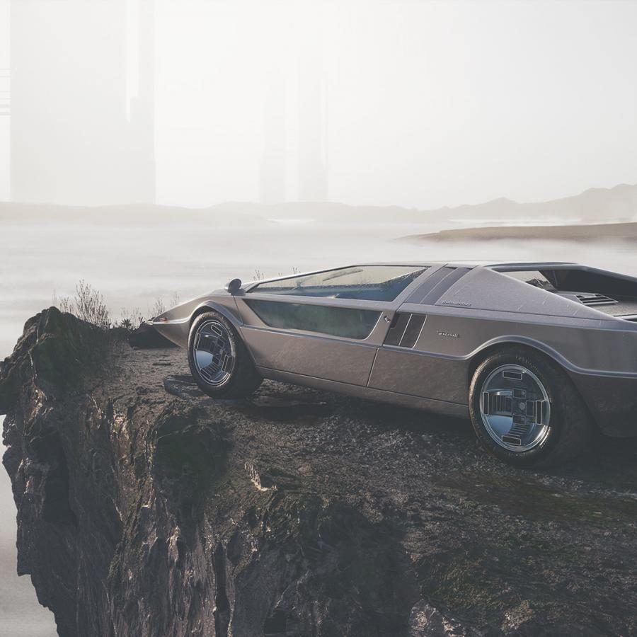 Beautiful 3D Rendered of  Maserati Boomerang