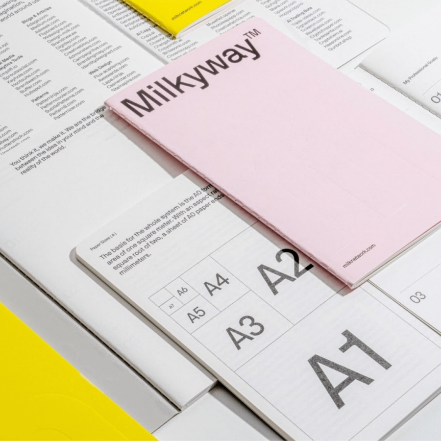 Graphic Design Creativity with 'White Book' and 'Milkyway'